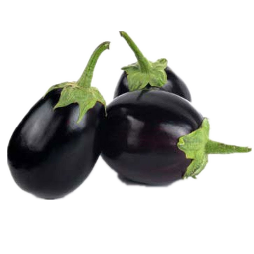Picture of Round Brinjal (Black) - 700 gm