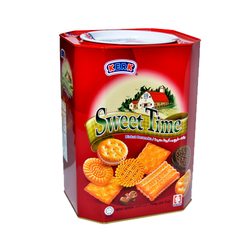 Picture of Kerk Sweet Time Assorted Biscuits (Tin Jar) - 600 gm